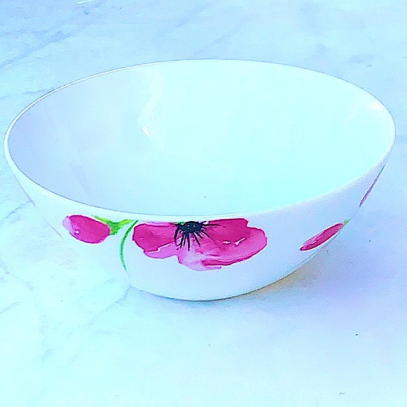 CIROA POPPIES BOWL FINE BONE CHINA NEW PINK GREEN 6 3/4TH - Picture 4 of 6